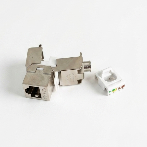 CAT6A Shielded Keystone Jack, 180°, Tool-less Type - P/N: SX-KS-C6AS-180-TL-1