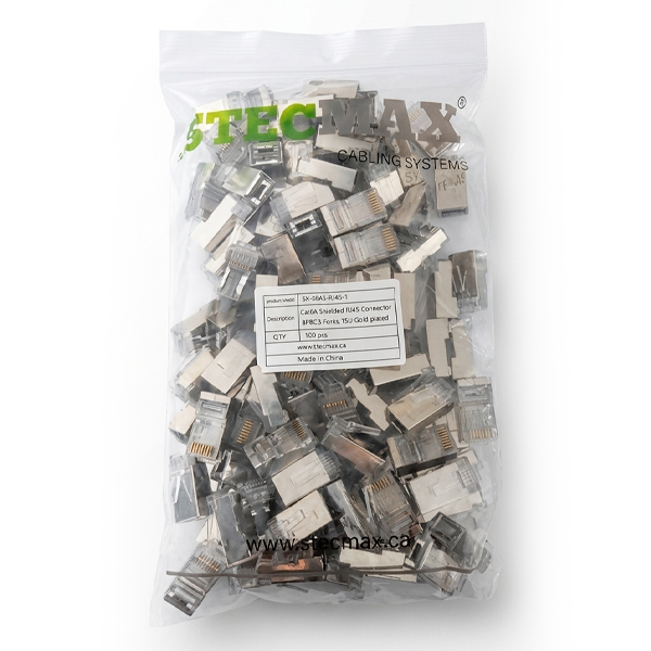 CAT6A Shielded RJ45 Connector - P/N: SX-C6AS-RJ45-1